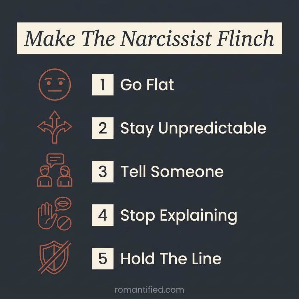 Overview of five ways to stand firm with a narcissist