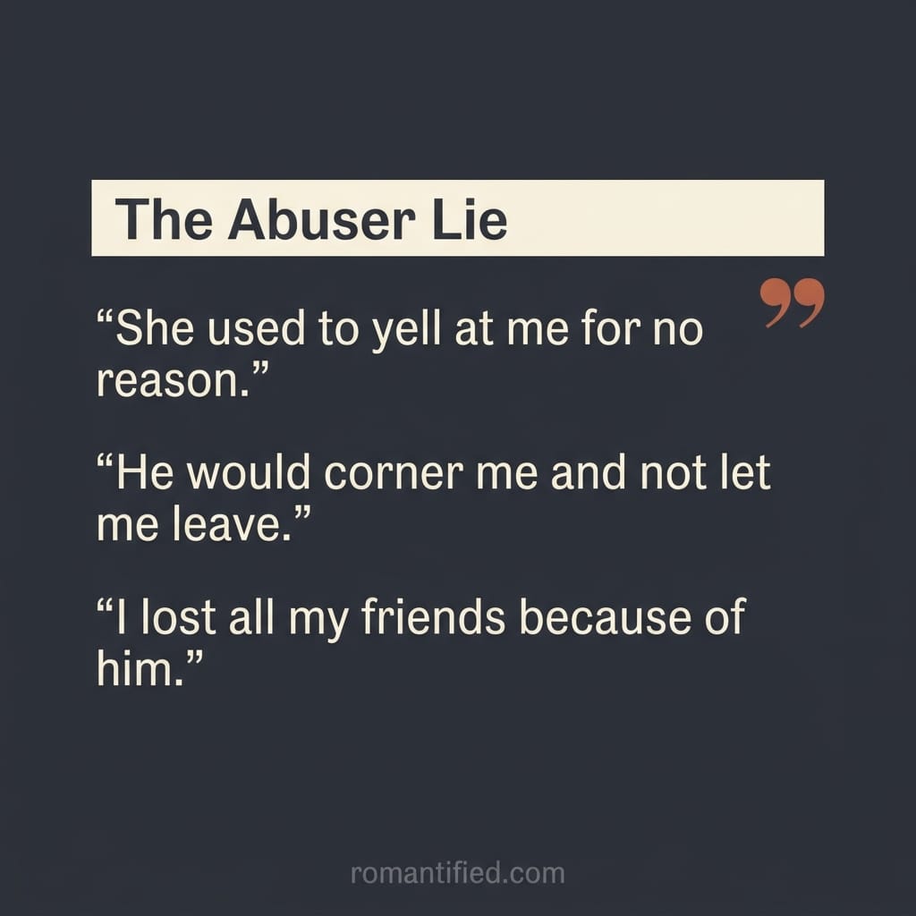 the lies that paint you as the abuser