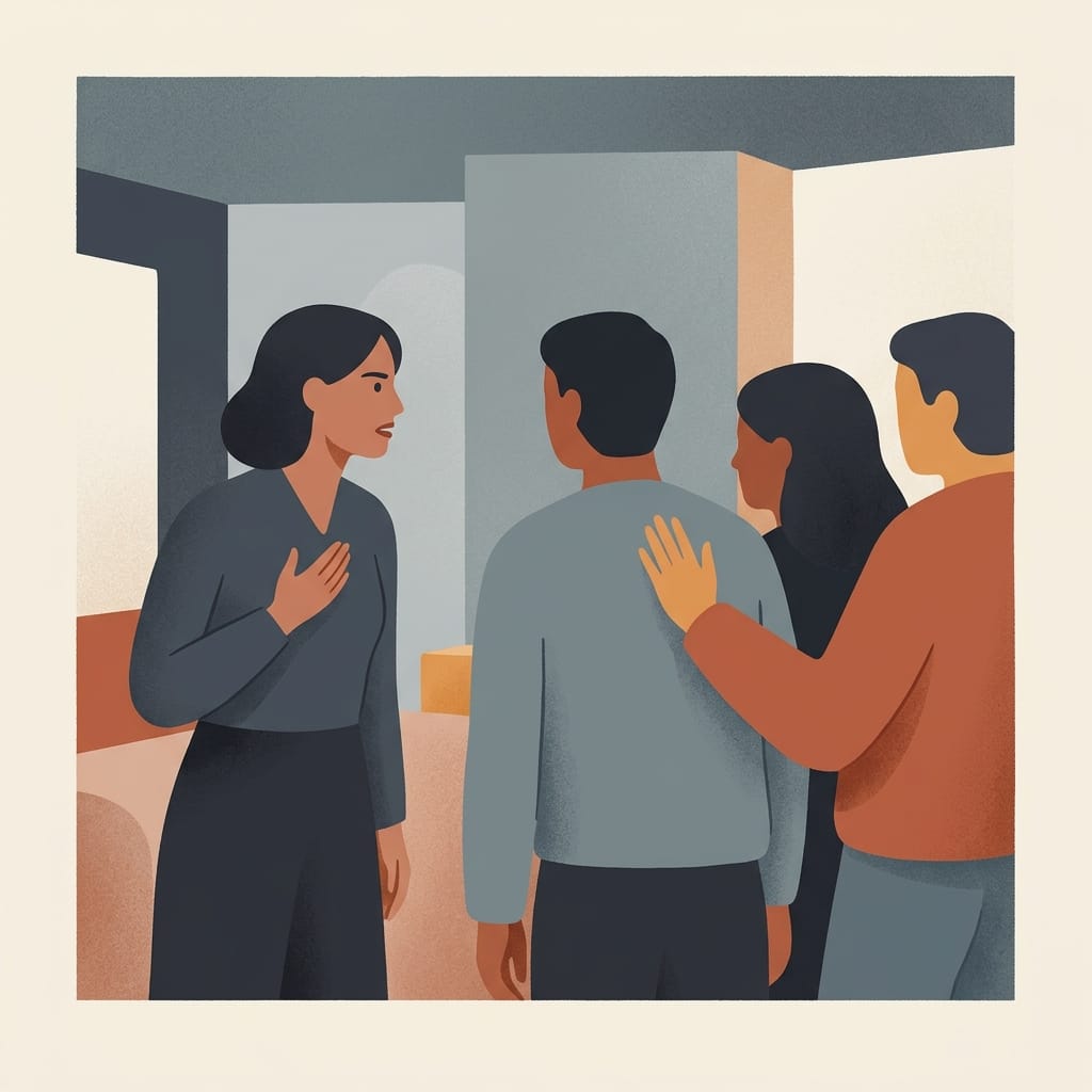 nobody believing the partner