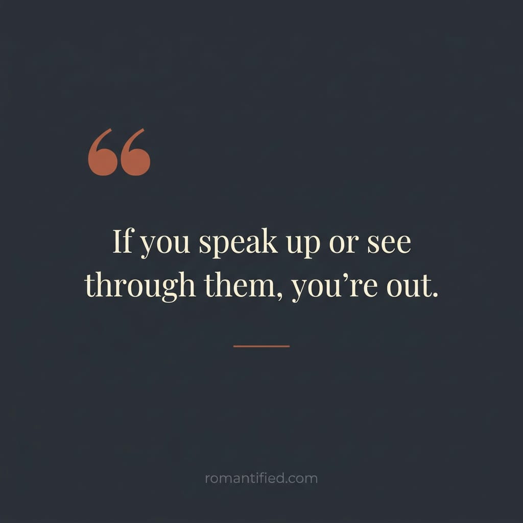 Quote card about people who see through the narcissist