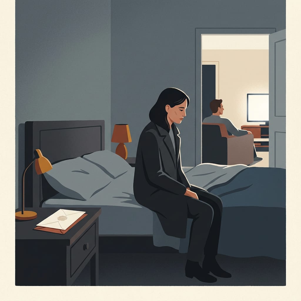 A woman stranded at home while the narcissist stays put