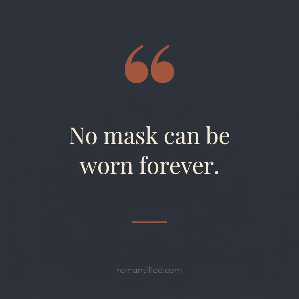 Quote card about a narcissist mask