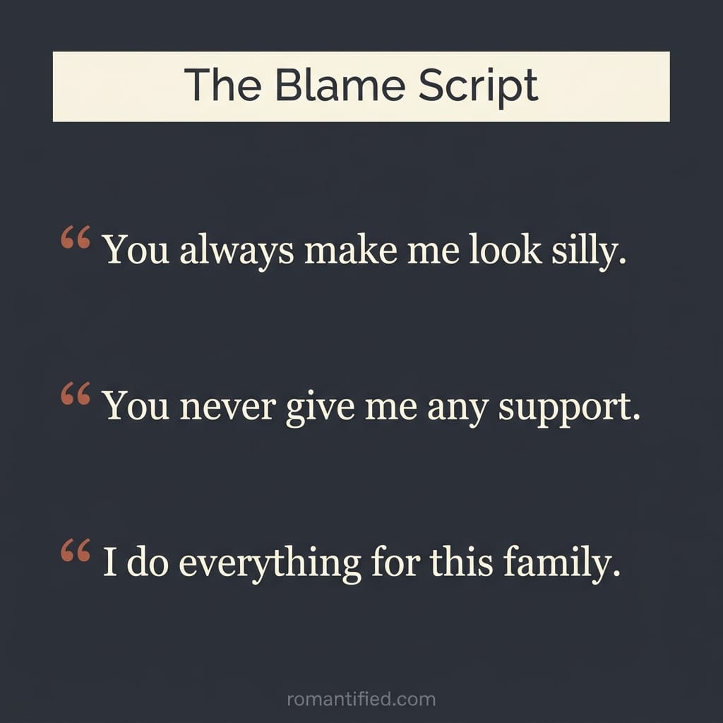 Lines the narcissist says that are really aimed at their inner audience