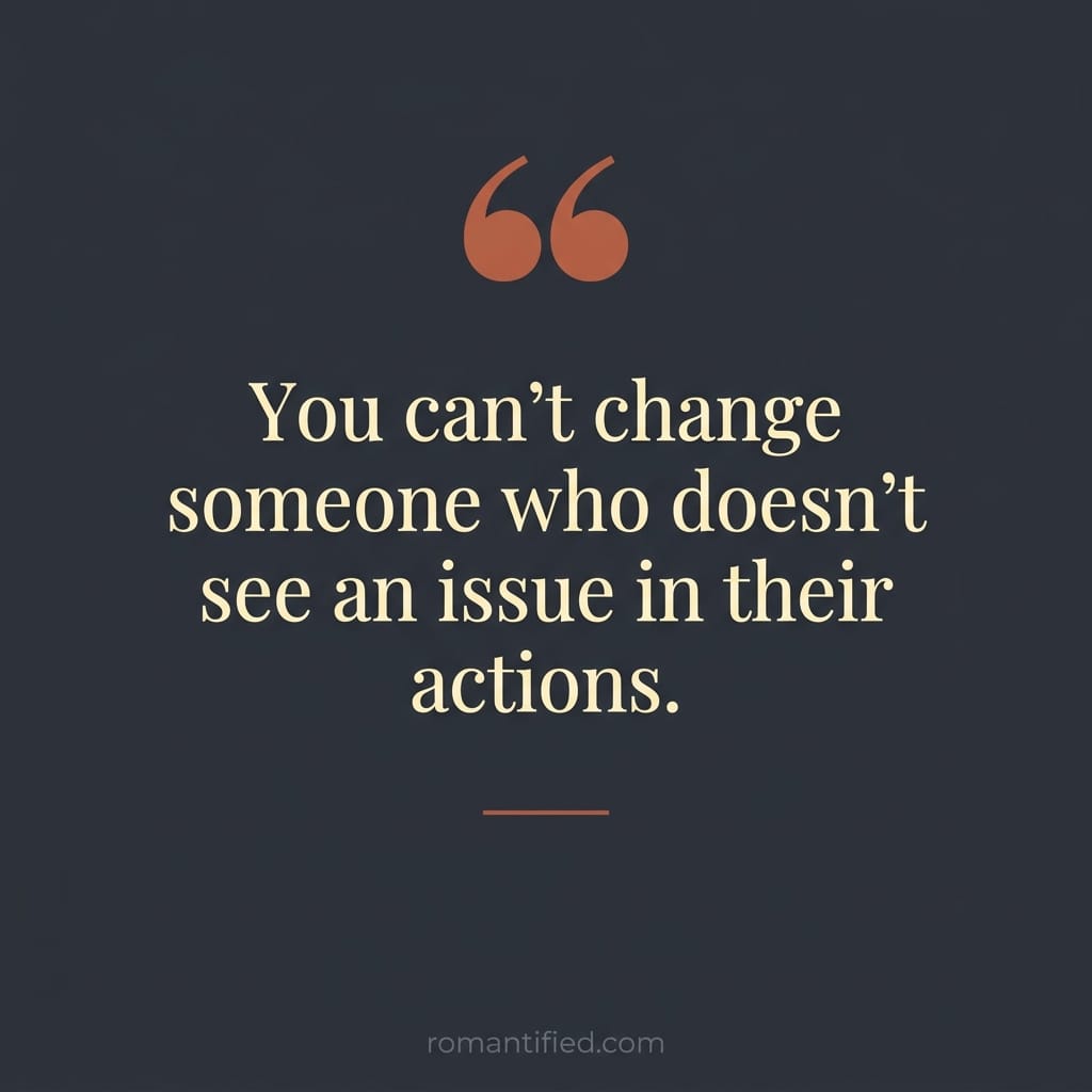 Quote card about not being able to change a narcissist