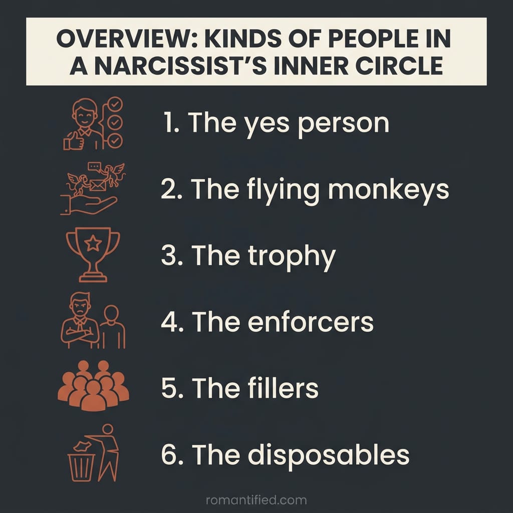 The kinds of people a narcissist keeps in their inner circle