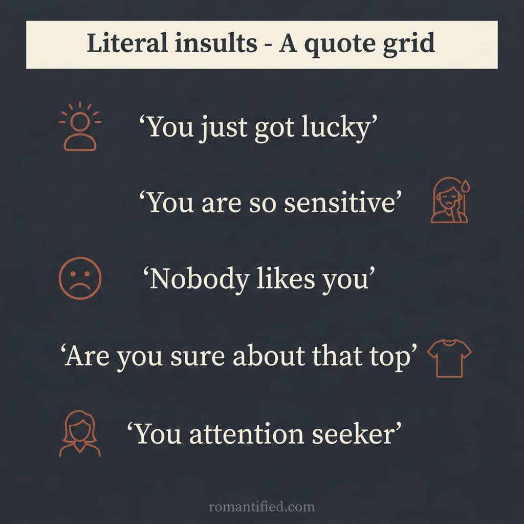 Common narcissist insults and their hidden meaning