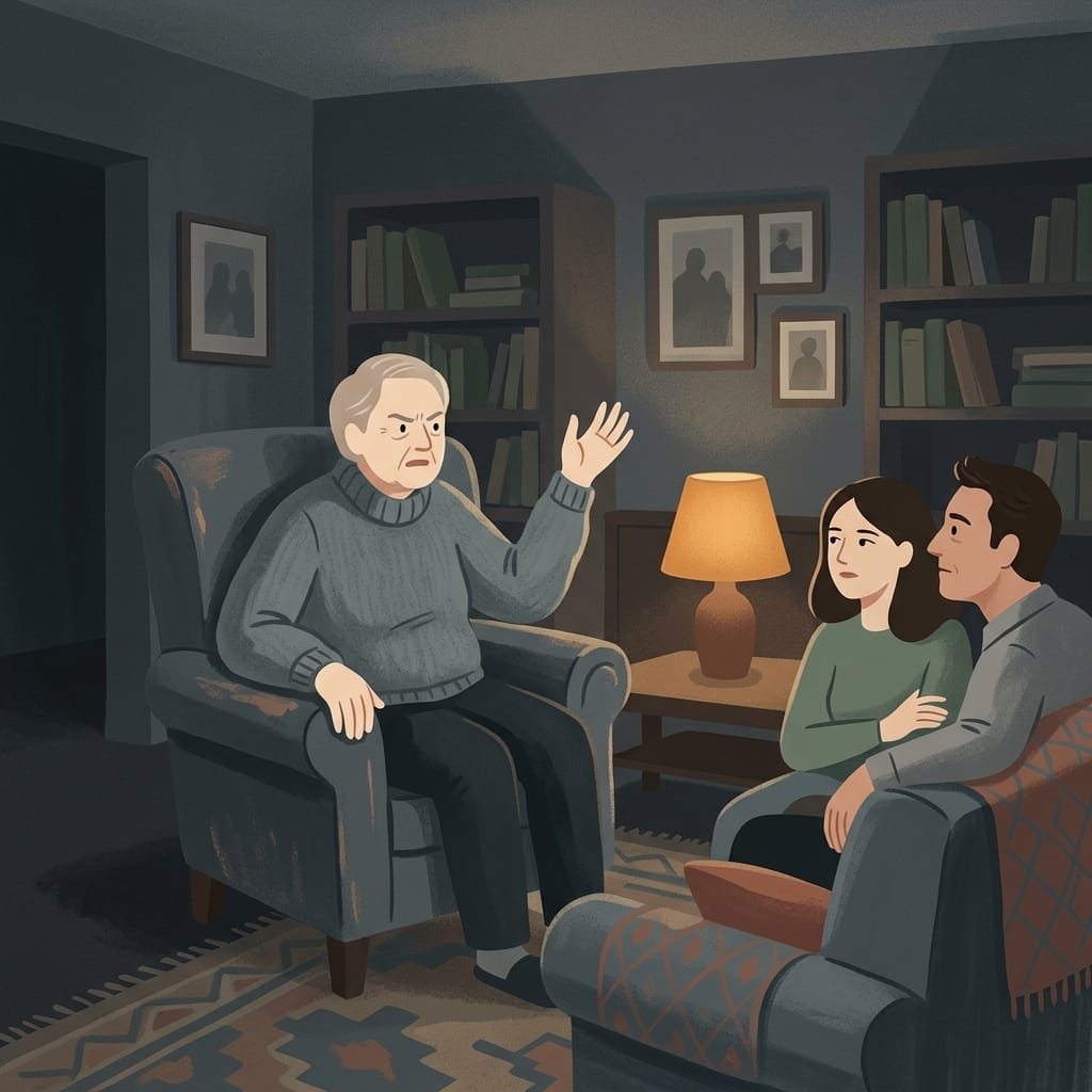 A room quietly tunes out the same old rehearsed story