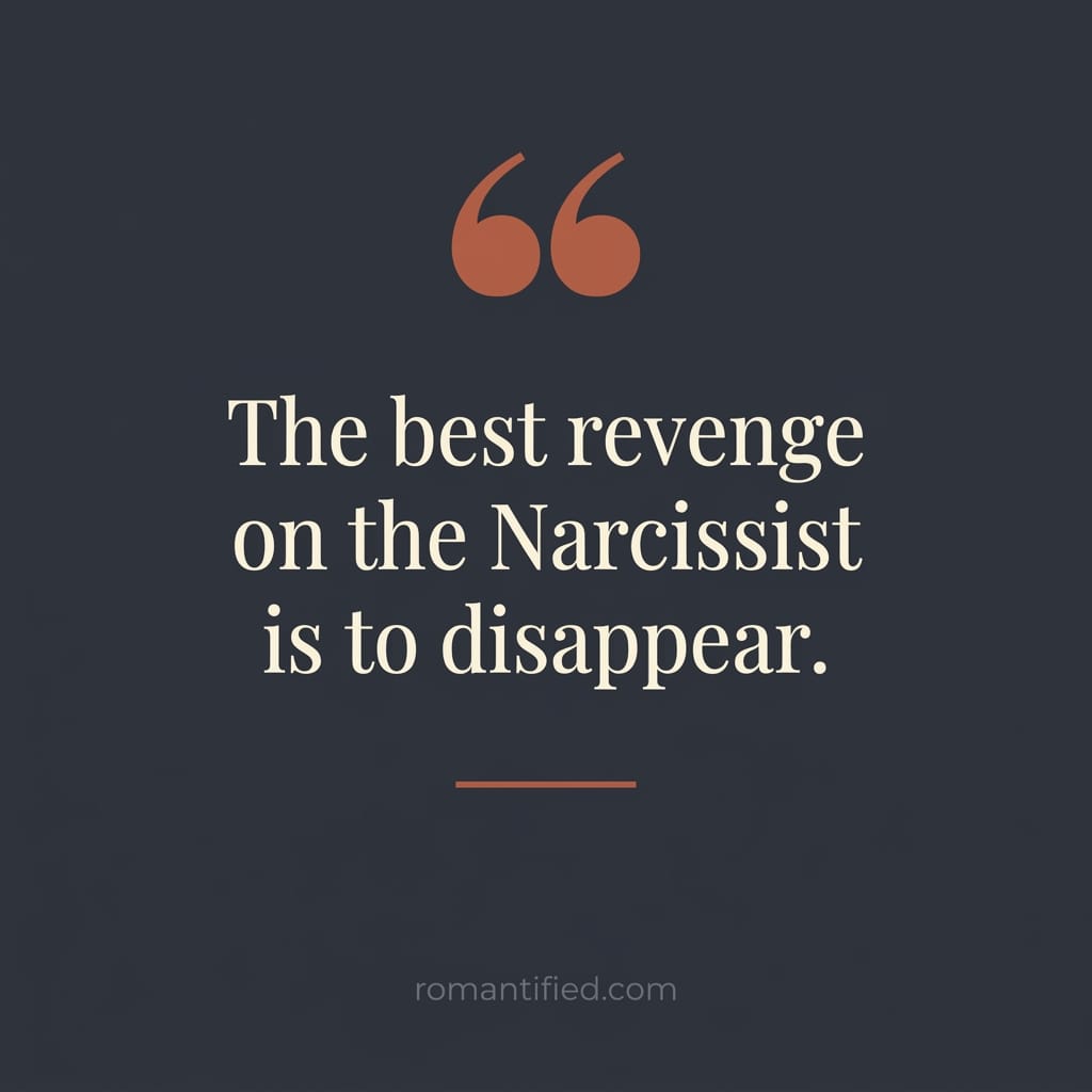 Quote card about the best revenge being to disappear