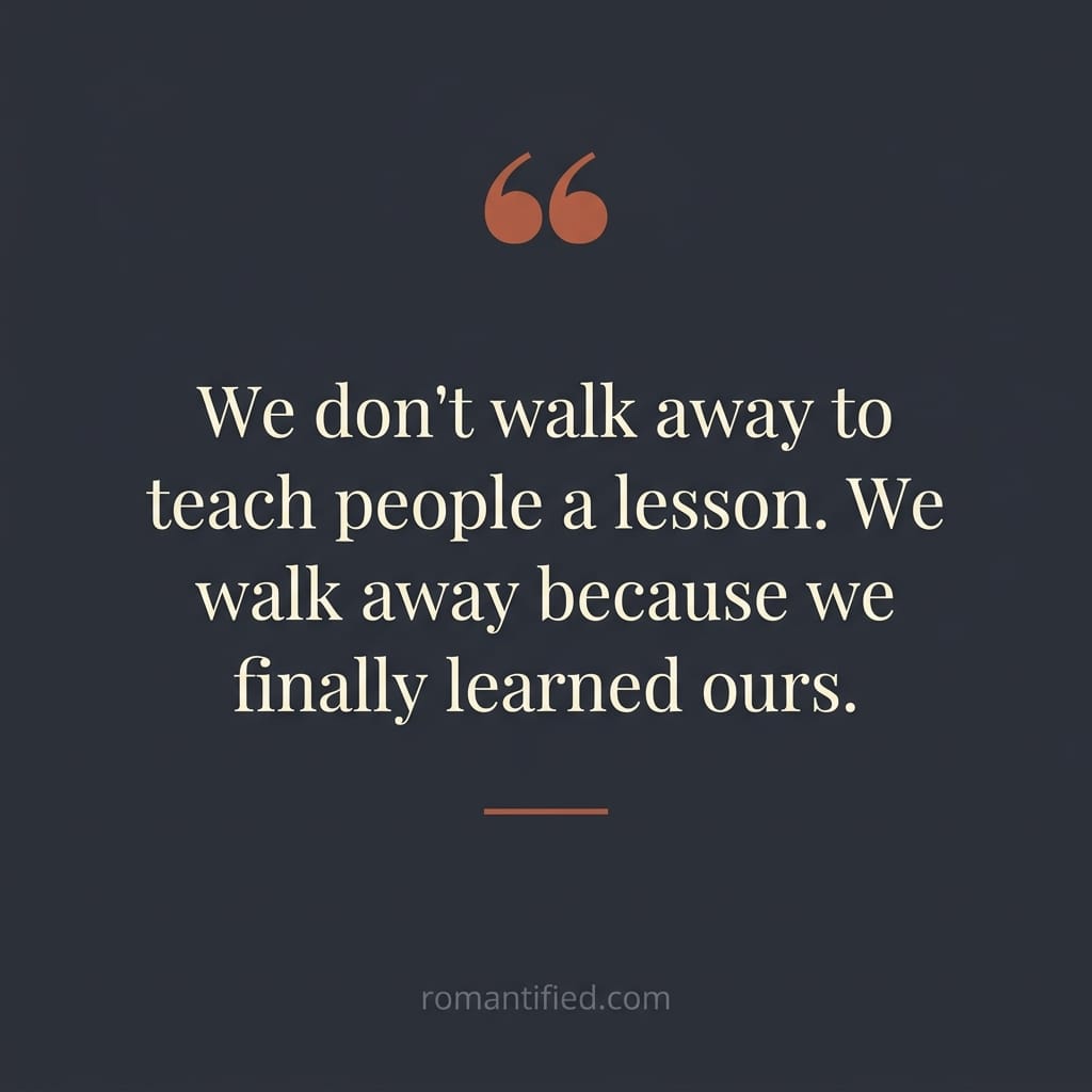 Quote card about walking away with clarity