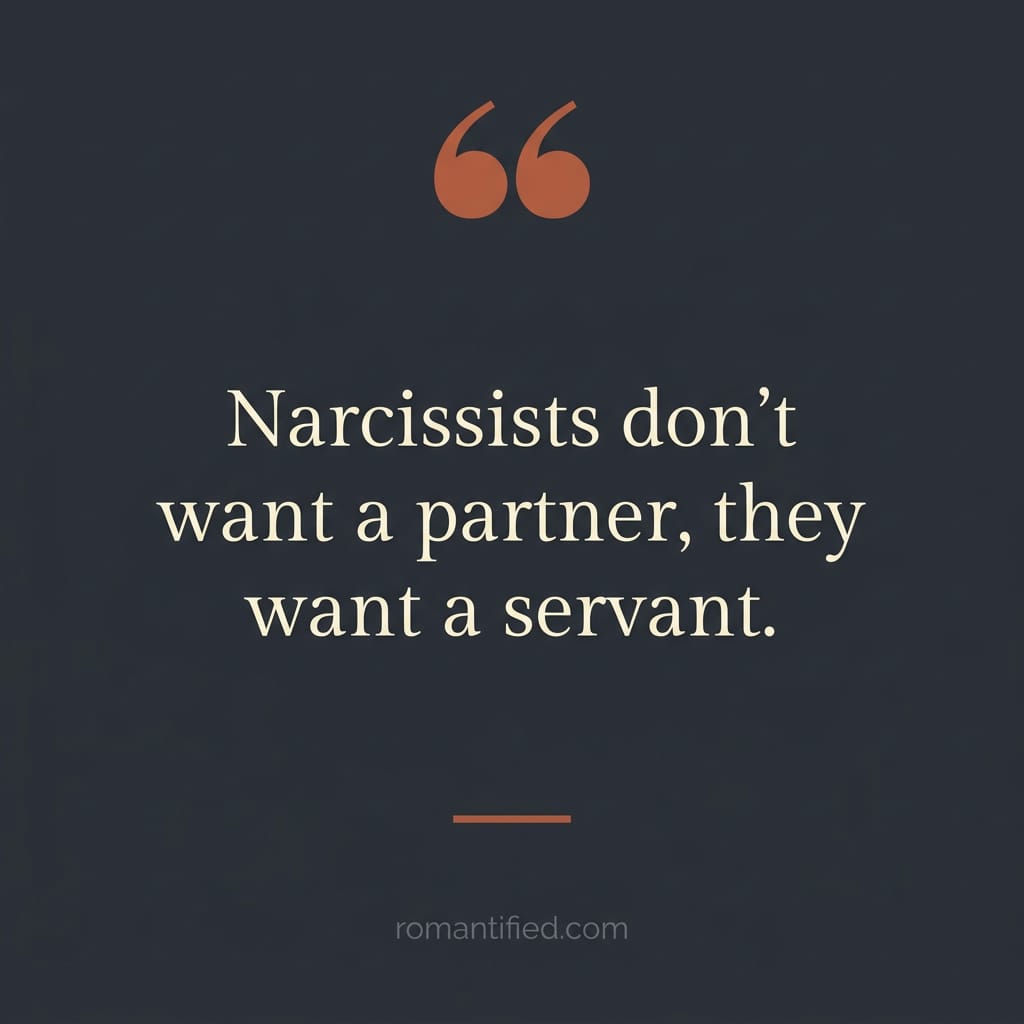 Quote card on walking away from someone who wants a servant