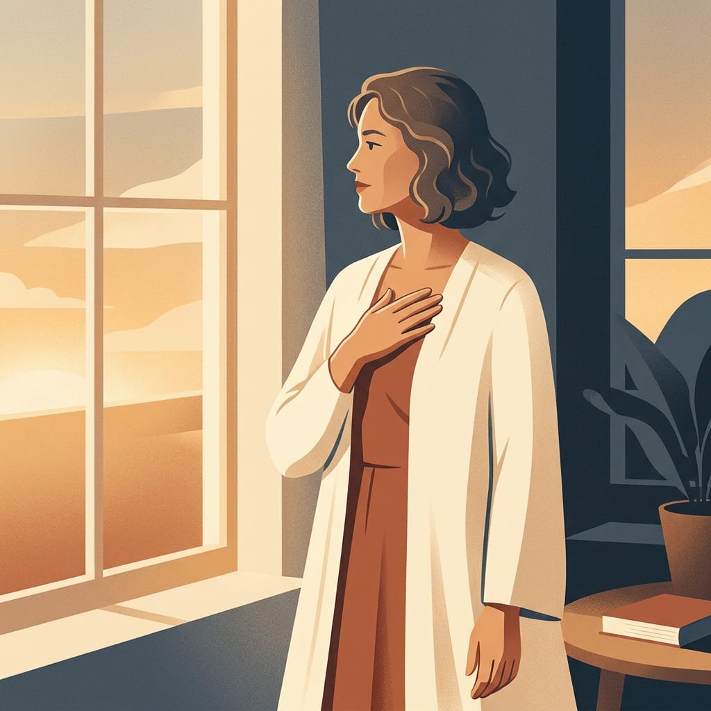 a woman quietly choosing herself
