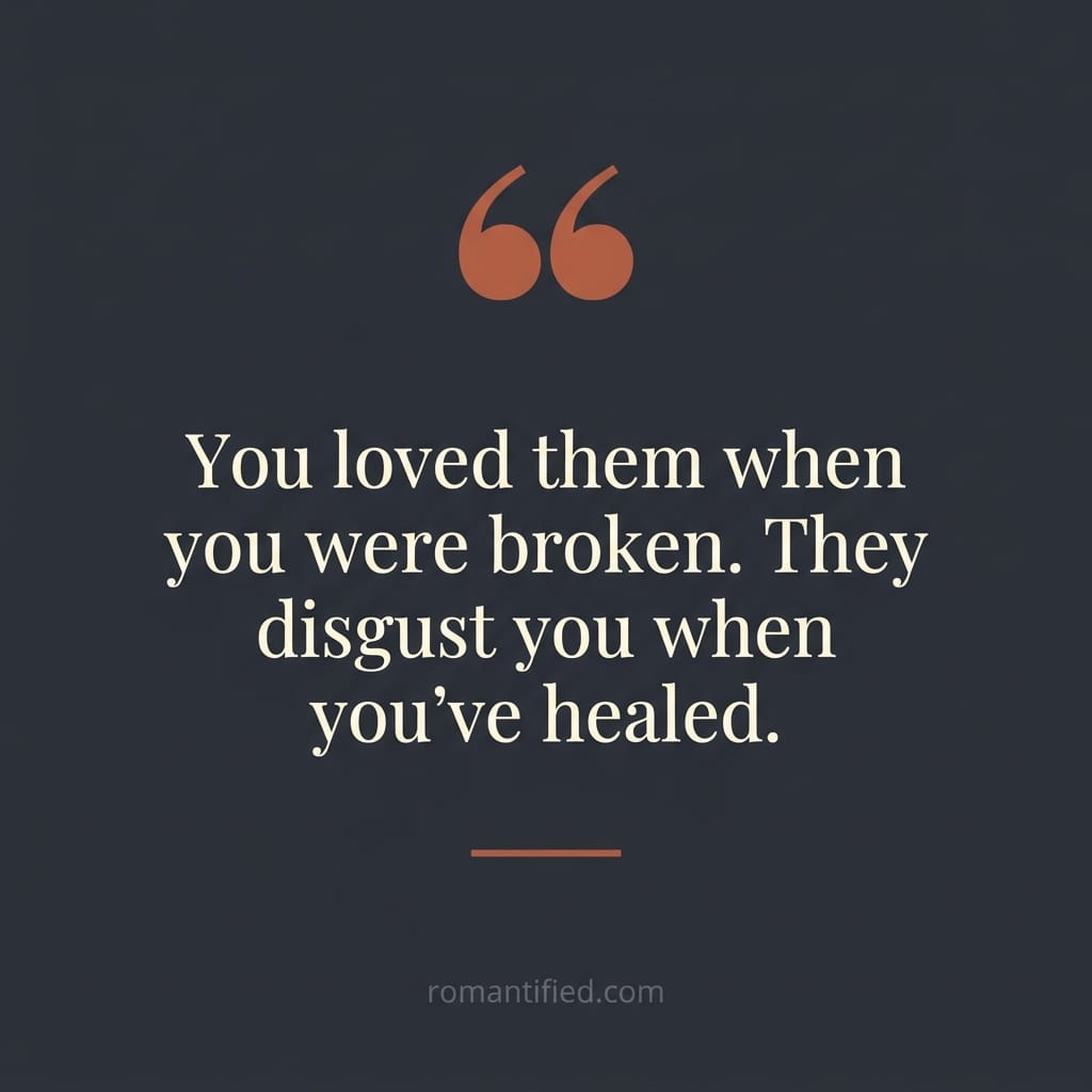 Quote card about loving them when you were broken