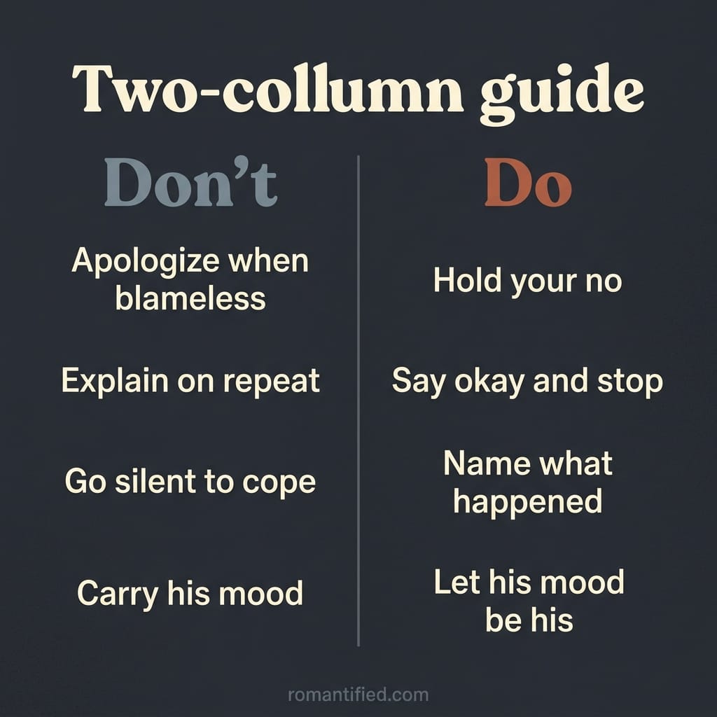 Detail infographic of what to stop doing and what to do instead