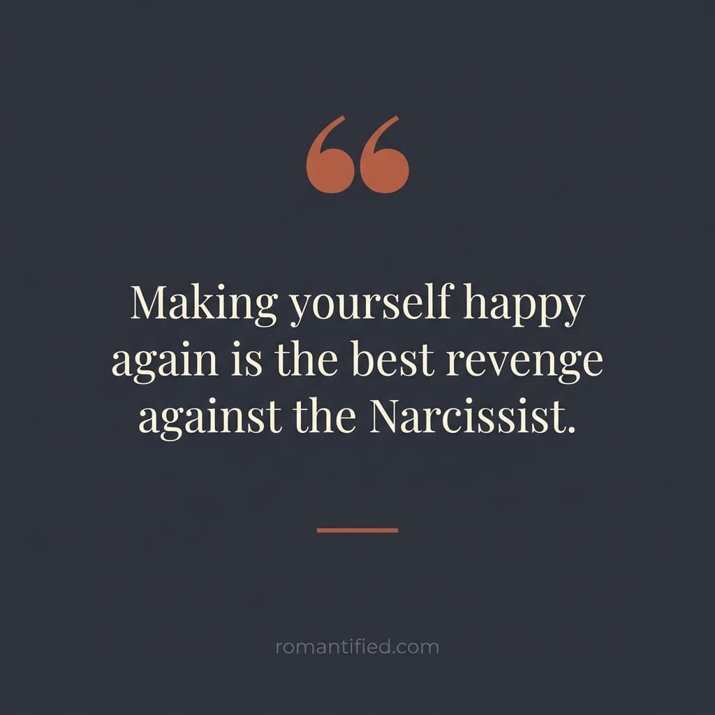 Quote card about happiness as the best revenge