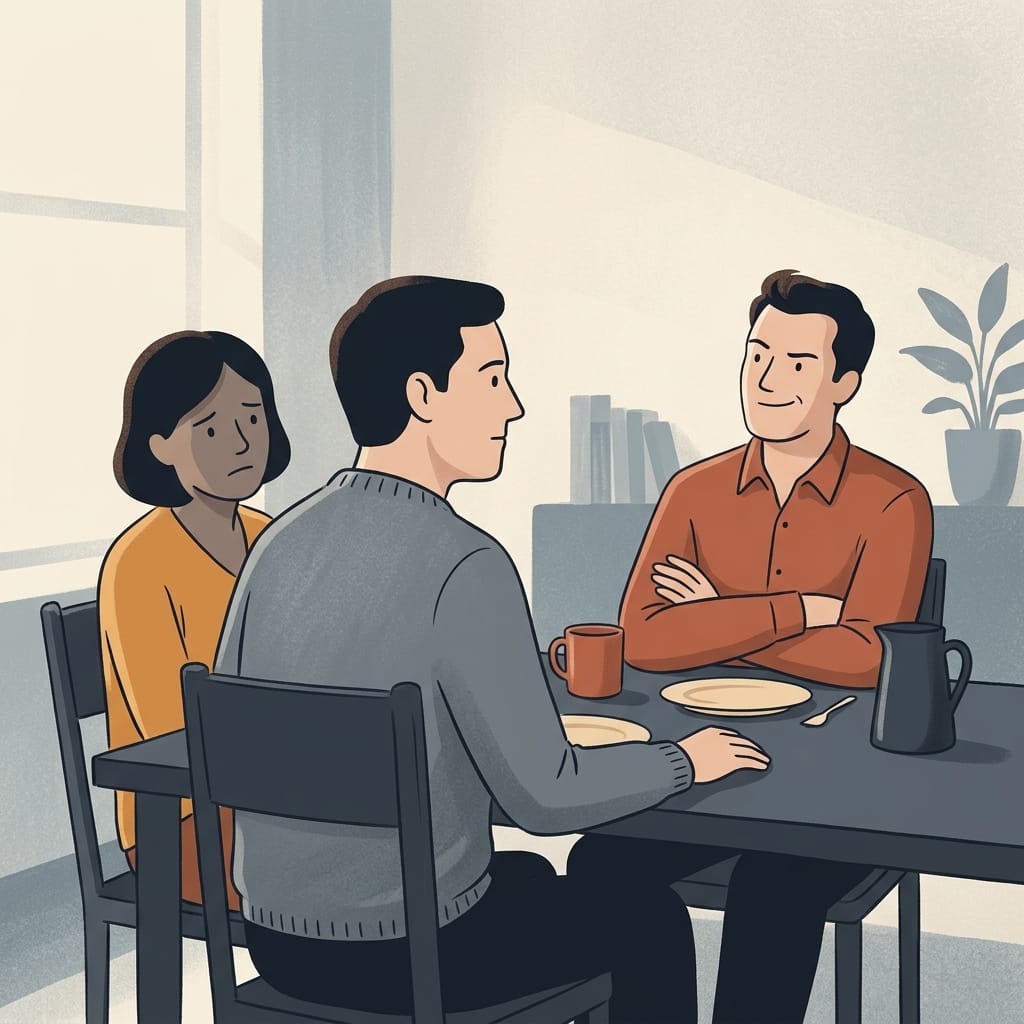 A relative choosing to side with the narcissist in plain sight