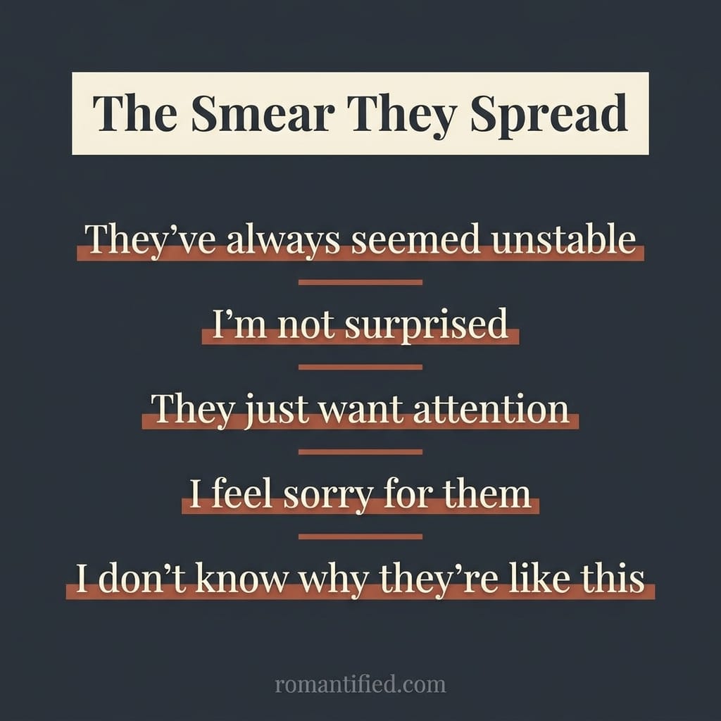 Quote grid of the lines a narcissist's helpers repeat