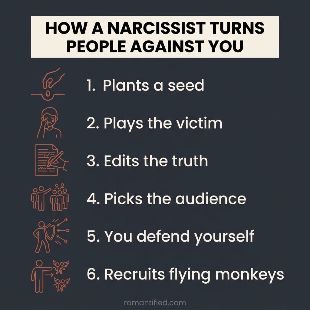 How a narcissist turns people against you