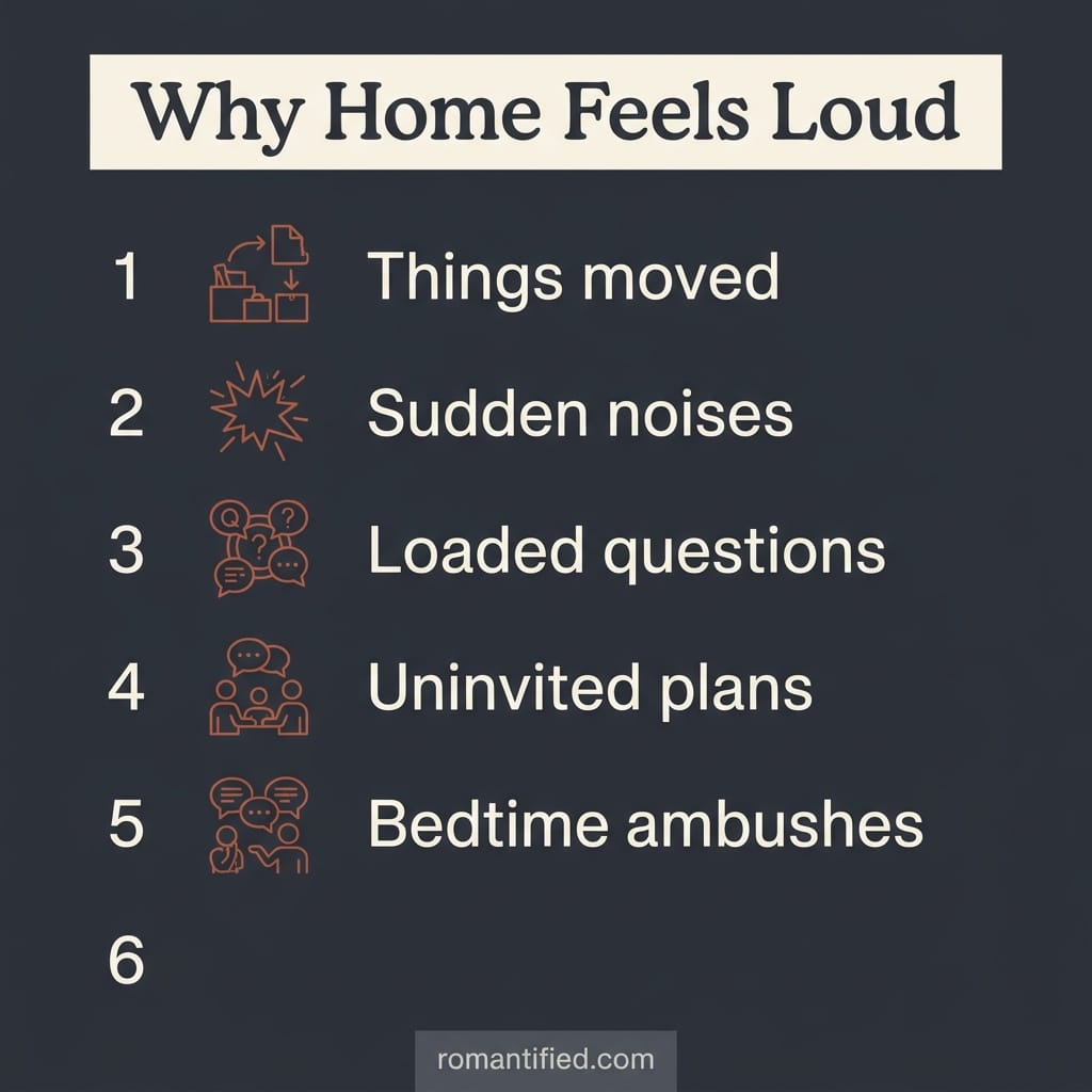 Overview infographic of five ways a narcissist ruins peace at home
