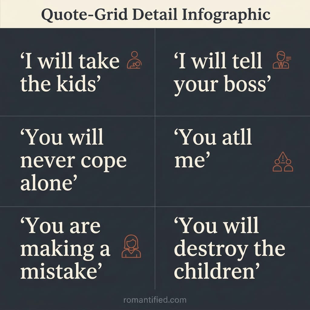 The threats a narcissist uses at the very end