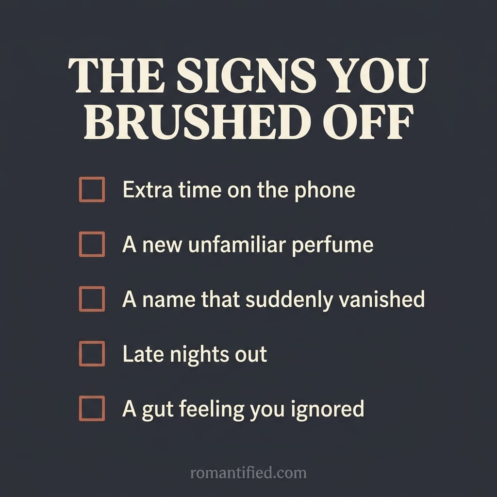 Checklist infographic of the small signs you brushed off at the time