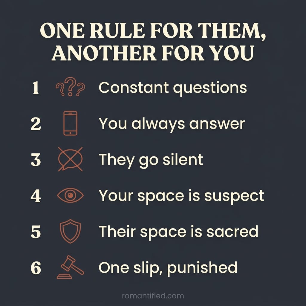 Infographic overview of the narcissist's one-sided rulebook