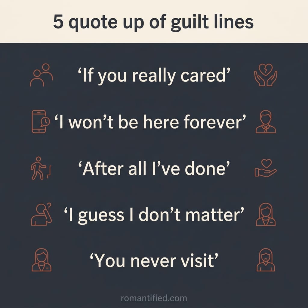 The guilt lines an aging narcissistic parent uses
