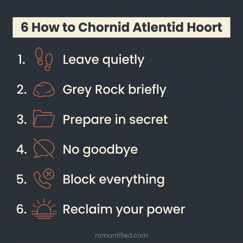 A quiet plan for leaving a narcissist safely