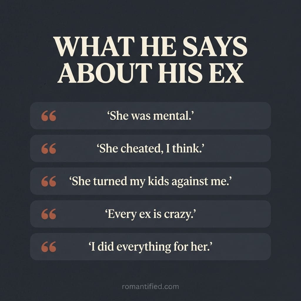 Detail infographic showing how his script repeats with every woman