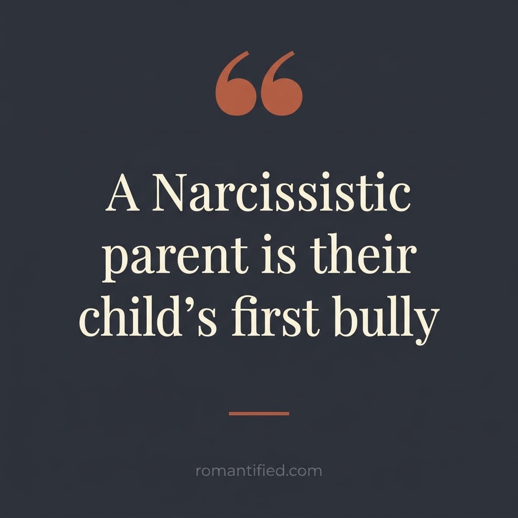 Quote card about a narcissistic parent