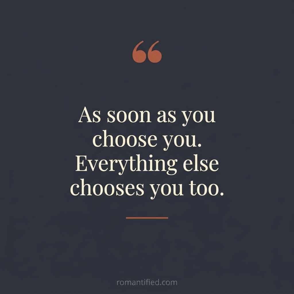 Quote card about choosing yourself