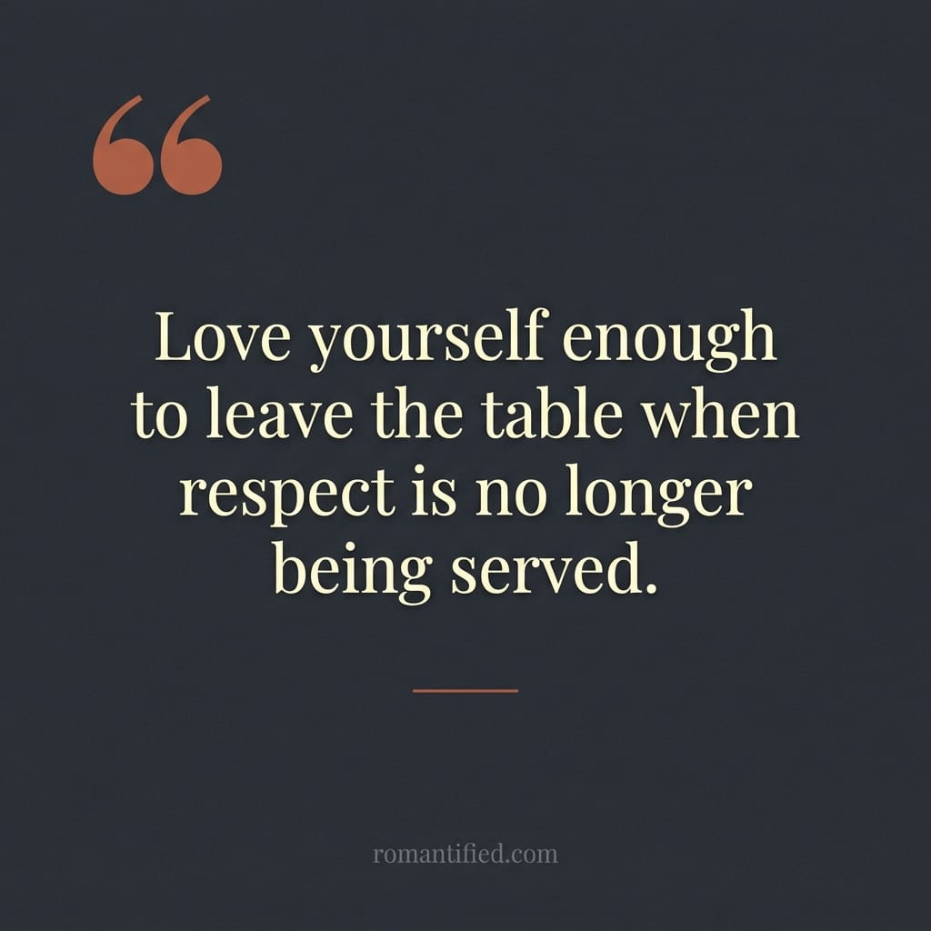 Closing quote card about leaving the table