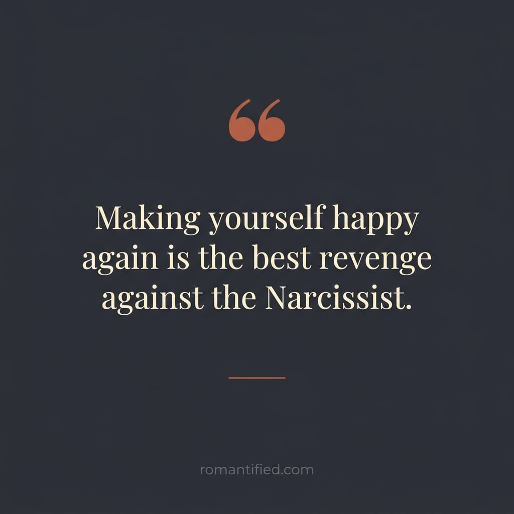 Quote card about making yourself happy as the best revenge