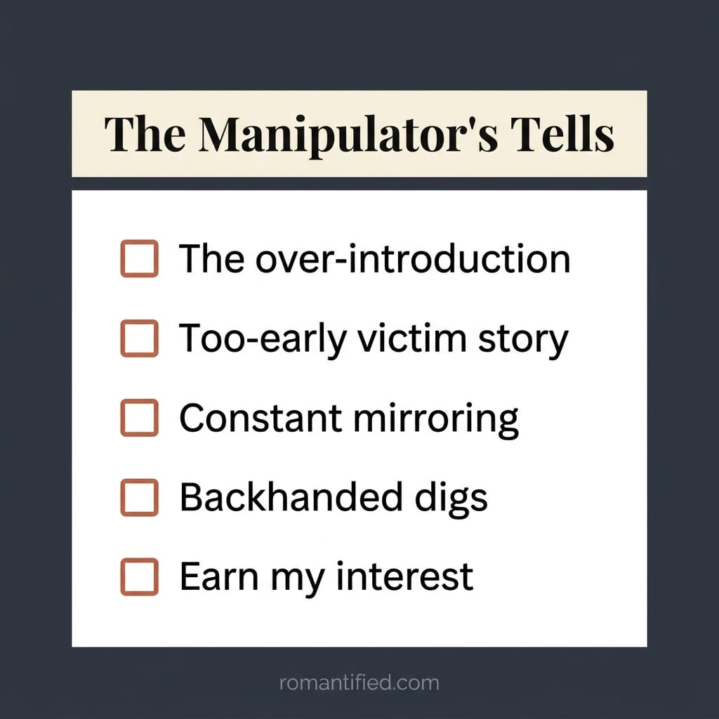 Checklist of the red flags a survivor's radar picks up