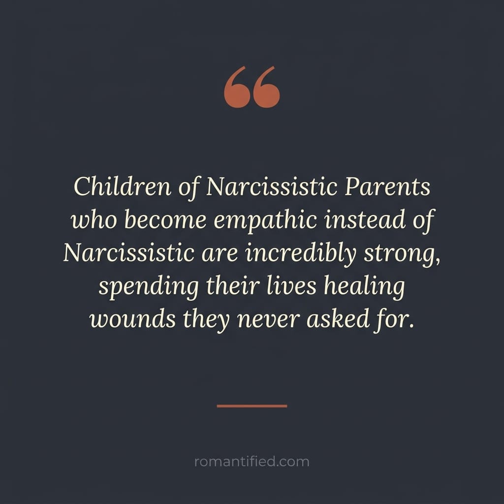 Quote card about children of narcissistic parents