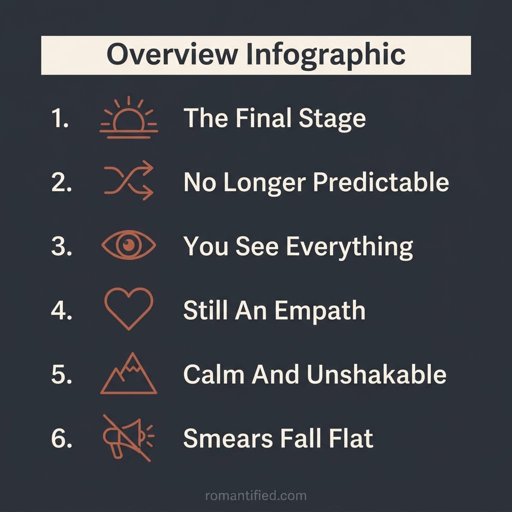 Overview infographic of the rubedo stage empath transformation