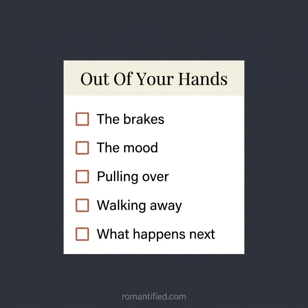 The things you cannot control as a passenger in the car