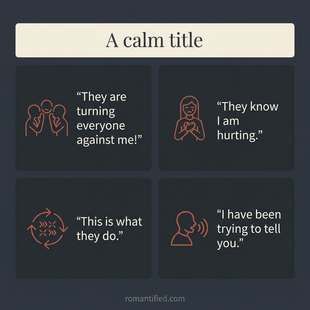 Infographic of how a narcissist's smear story collapses