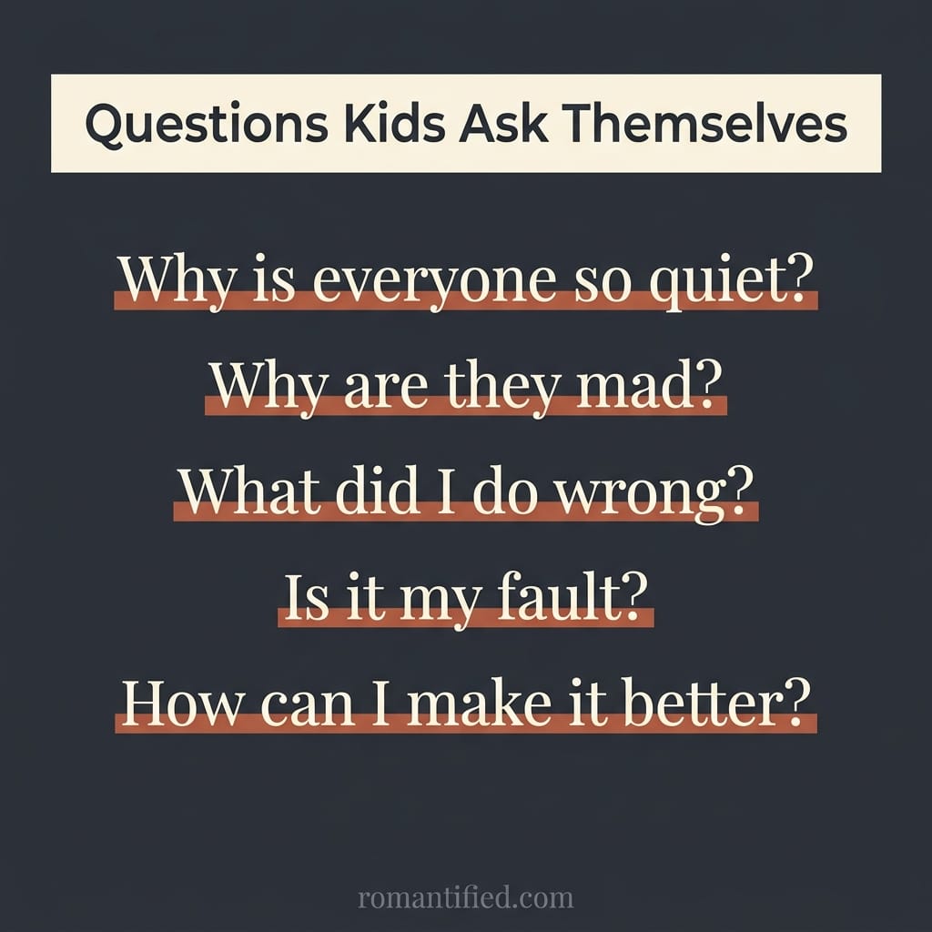 Quote grid of the questions children silently ask